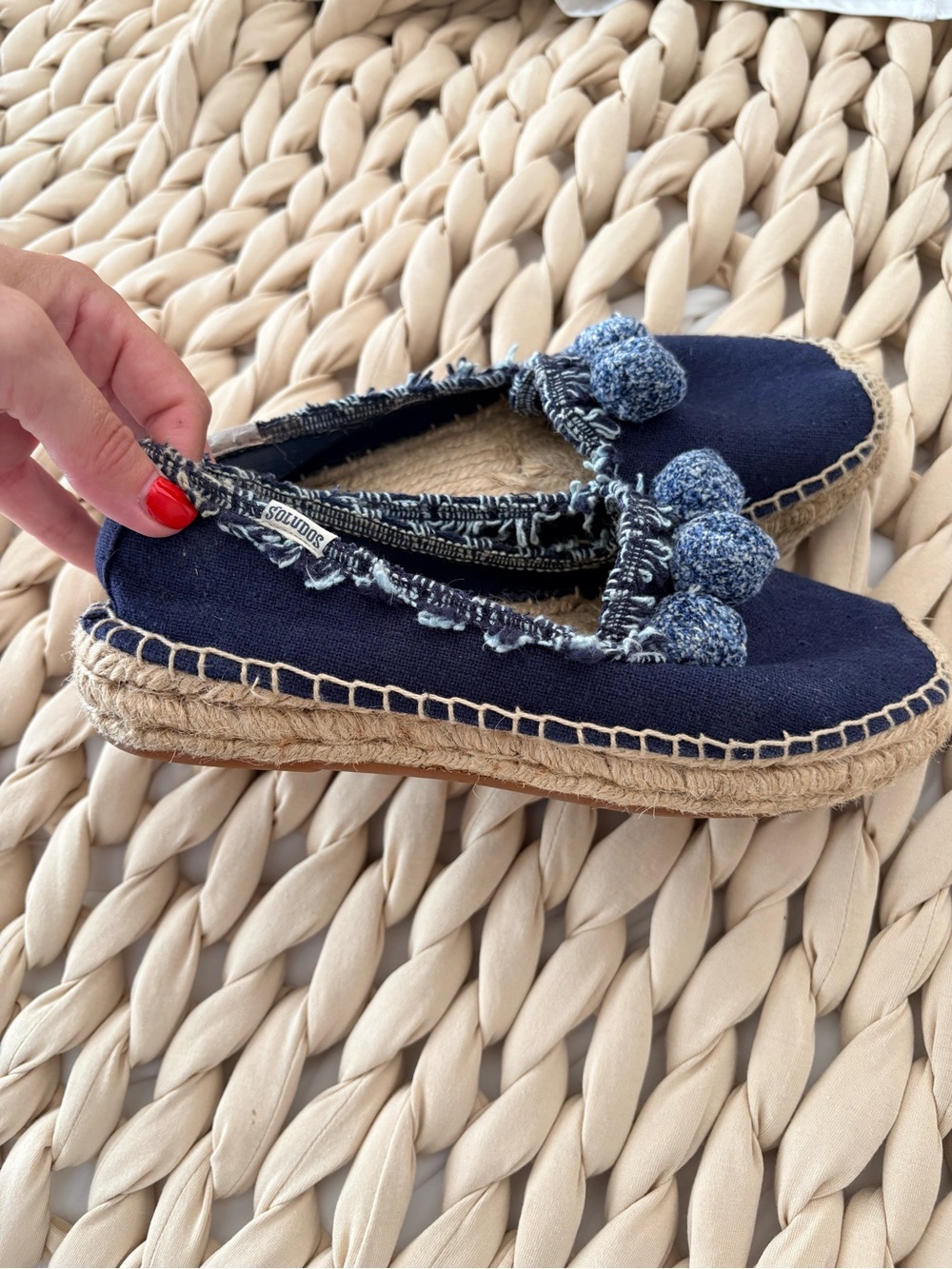 Soludos Navy Pom-Pom Espadrilles for Women - Picture 5 of 5
